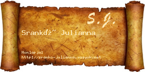 Srankó Julianna névjegykártya