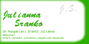 julianna sranko business card
